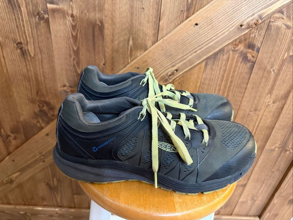 KEEN Men’s Size 10D Steel Toe Gray Black Work Athletic Shoes